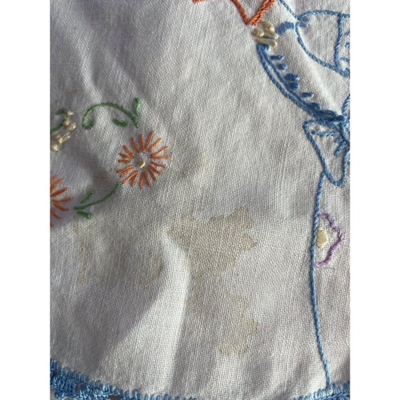 Rosie Pickford Bear 11 Pieces Embroidery Linens Table Toppers Vintage Decor - Picture 6 of 16